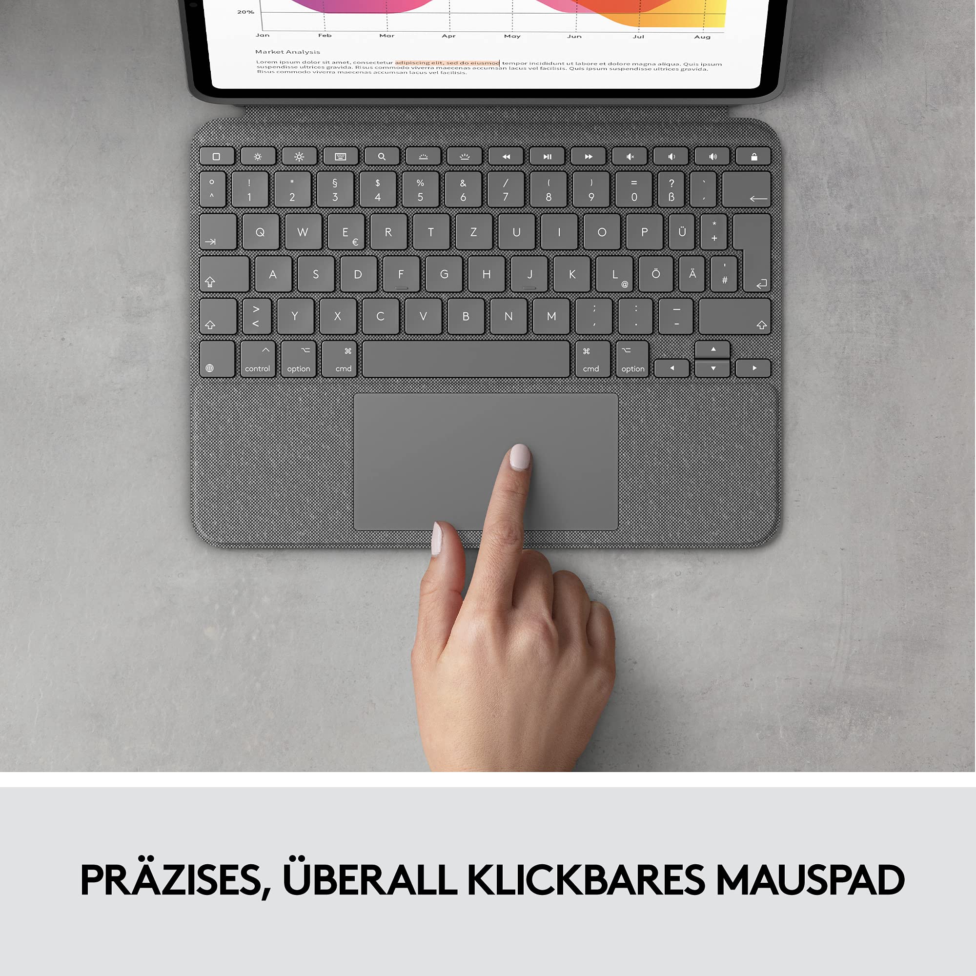 Combo Touch for iPad Air【iK1095GRA】 ch-combo-touch-ipad-air-12.9-